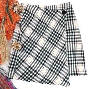 Tailor B. Moss Wool Blend Wrap Skirt Sz 10